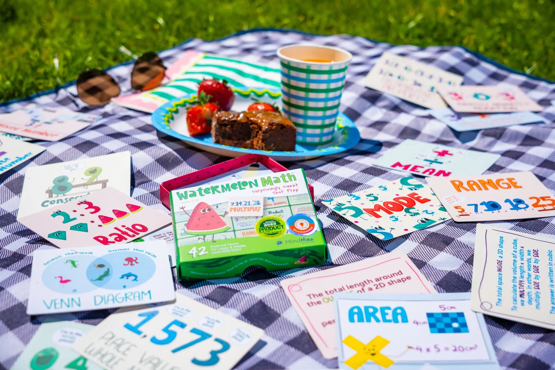 Watermelon Math Cards – 42 Illustrated Flashcards for Key Stage 2 Maths Mastery | The Dyslexia Shop