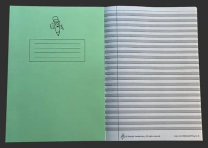 Wide Lined Handwriting Exercise Book Bundle – Green 2 Books | The Dyslexia Shop
