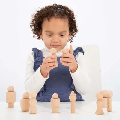 Wooden Community Figures - Pk10 | The Dyslexia Shop