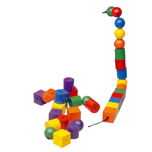 Wooden Lacing Beads | The Dyslexia Shop