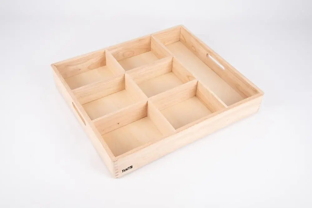 Wooden sorting tray - 7 way | The Dyslexia Shop