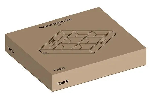 Wooden sorting tray - 7 way | The Dyslexia Shop