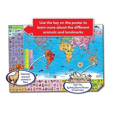 World Map Puzzle & Poster | The Dyslexia Shop