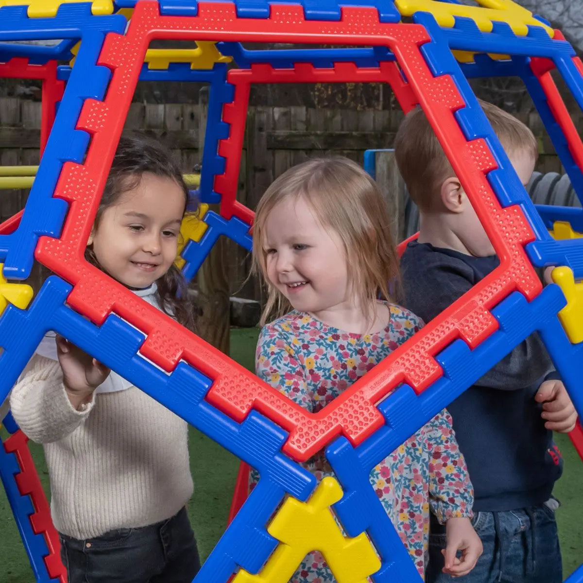 XL Polydron Geo Dome – 62-Piece Large-Scale Geometric Construction Set for Collaborative Play | The Dyslexia Shop