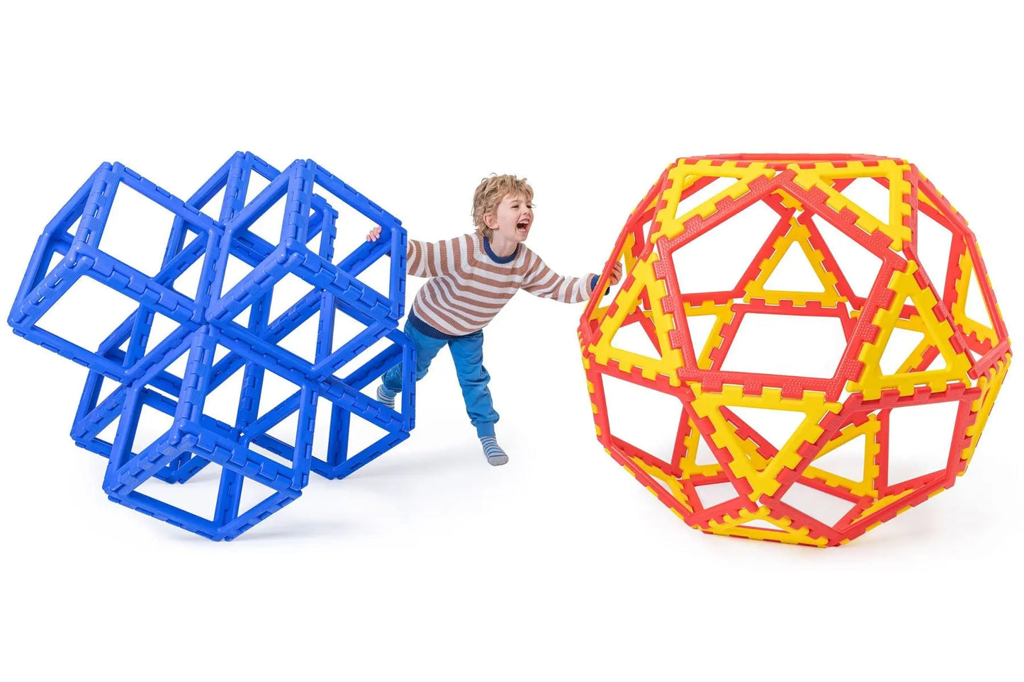 XL Polydron Geo Dome – 62-Piece Large-Scale Geometric Construction Set for Collaborative Play | The Dyslexia Shop