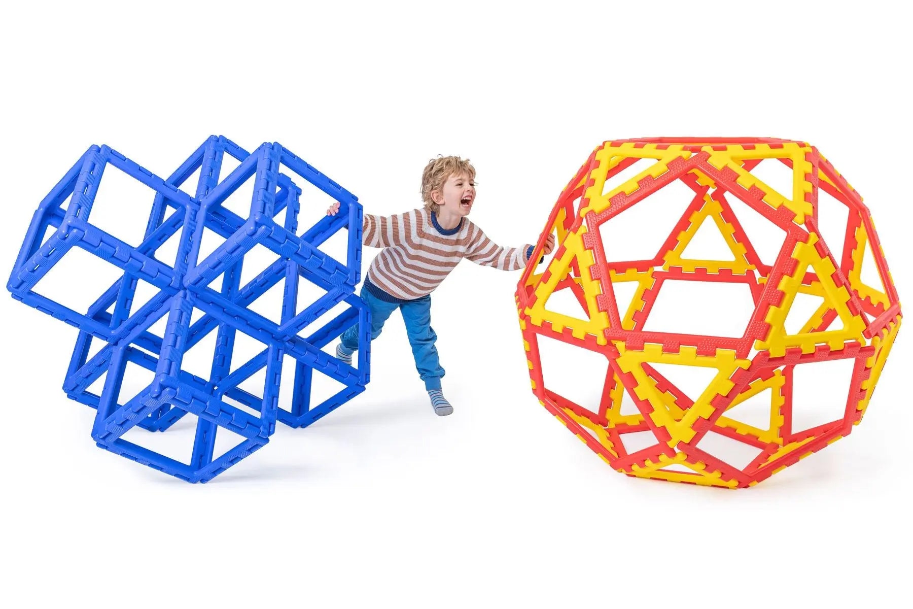 XL Polydron Geo Dome – 62-Piece Large-Scale Geometric Construction Set for Collaborative Play | The Dyslexia Shop