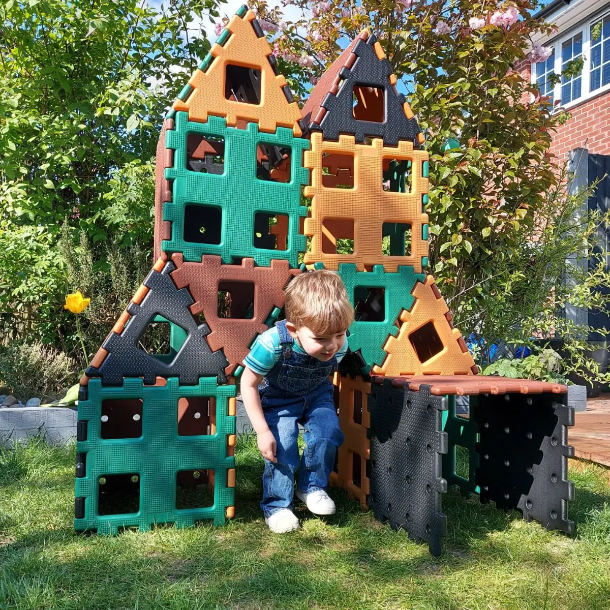 XL Polydron Natural Colours Set 3 – 36-Piece Large-Scale Construction ...