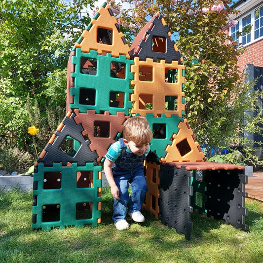 XL Polydron Natural Colours Set 3 – 36-Piece Large-Scale Construction Kit for Creative Play | The...