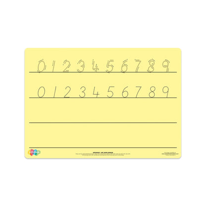 Yellow Tinted Number Formation Mat | The Dyslexia Shop