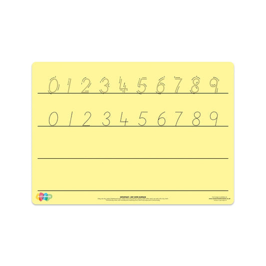 Yellow Tinted Number Formation Mat | The Dyslexia Shop