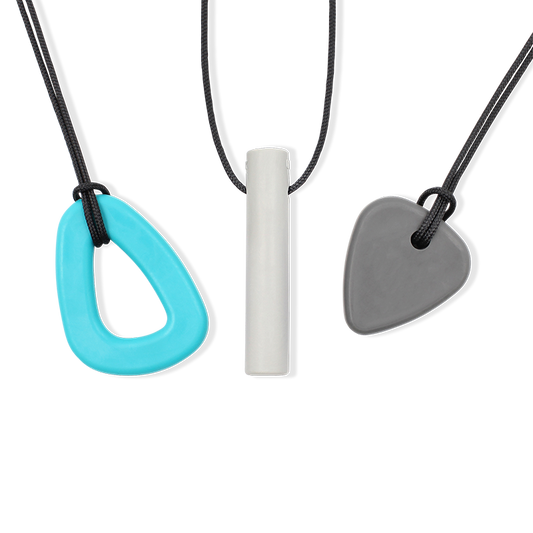 ARK Nail Biting Chew Pack – 3 Thin Chew Necklaces, Variety Set