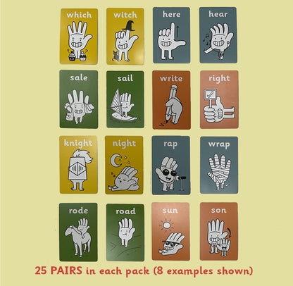 Pairs Or Pears Card Game - Handy Spelling