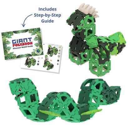 Giant Polydron Dinosaur - 130-Piece Inclusive Construction Set