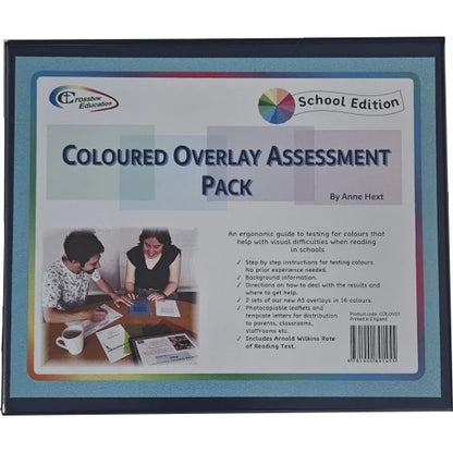 Crossbow Coloured Overlay Assessment Pack - School Edition