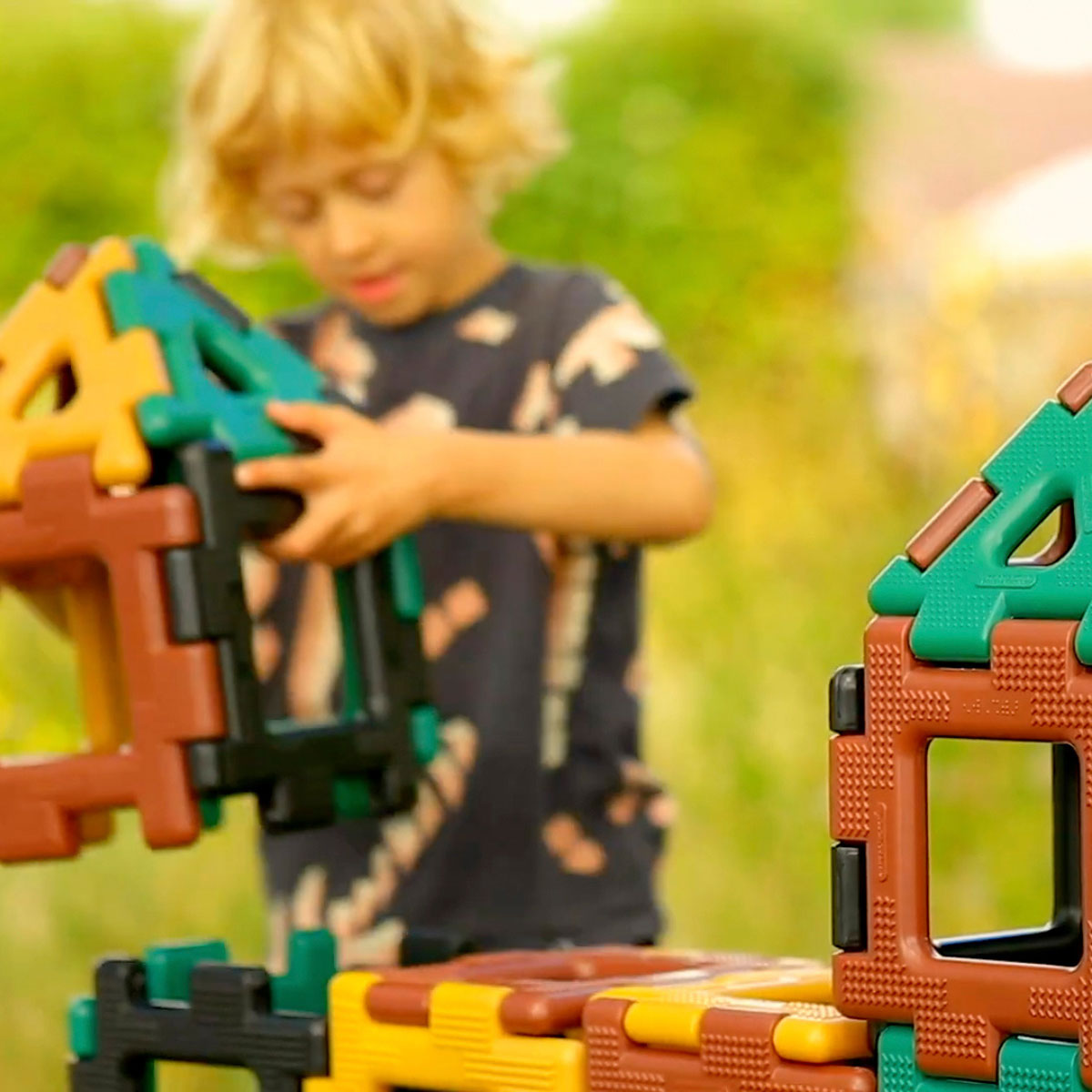 Giant Polydron Set Natural Colours - Large Construction for Indoor and Outdoor