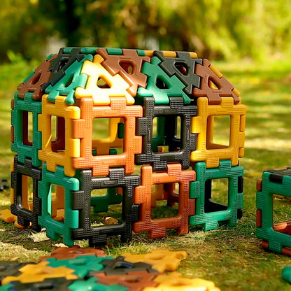 Giant Polydron Class Set Natural Colours - Large Construction for Indoor and Outdoor