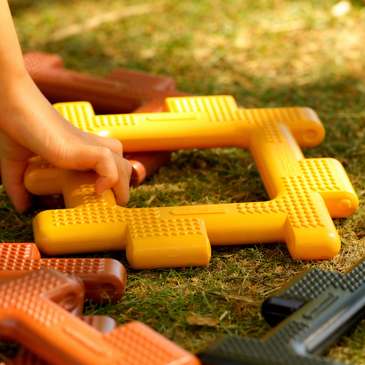 Giant Polydron Class Set Natural Colours - Large Construction for Indoor and Outdoor