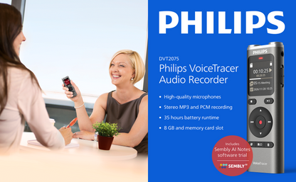 Philips DVT2075 VoiceTracer Audio Recorder