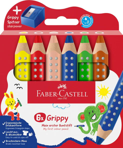 Colored pencils GRIPPY 6-Set with Sharpener