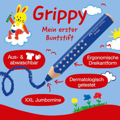 Colored pencils GRIPPY 6-Set with Sharpener