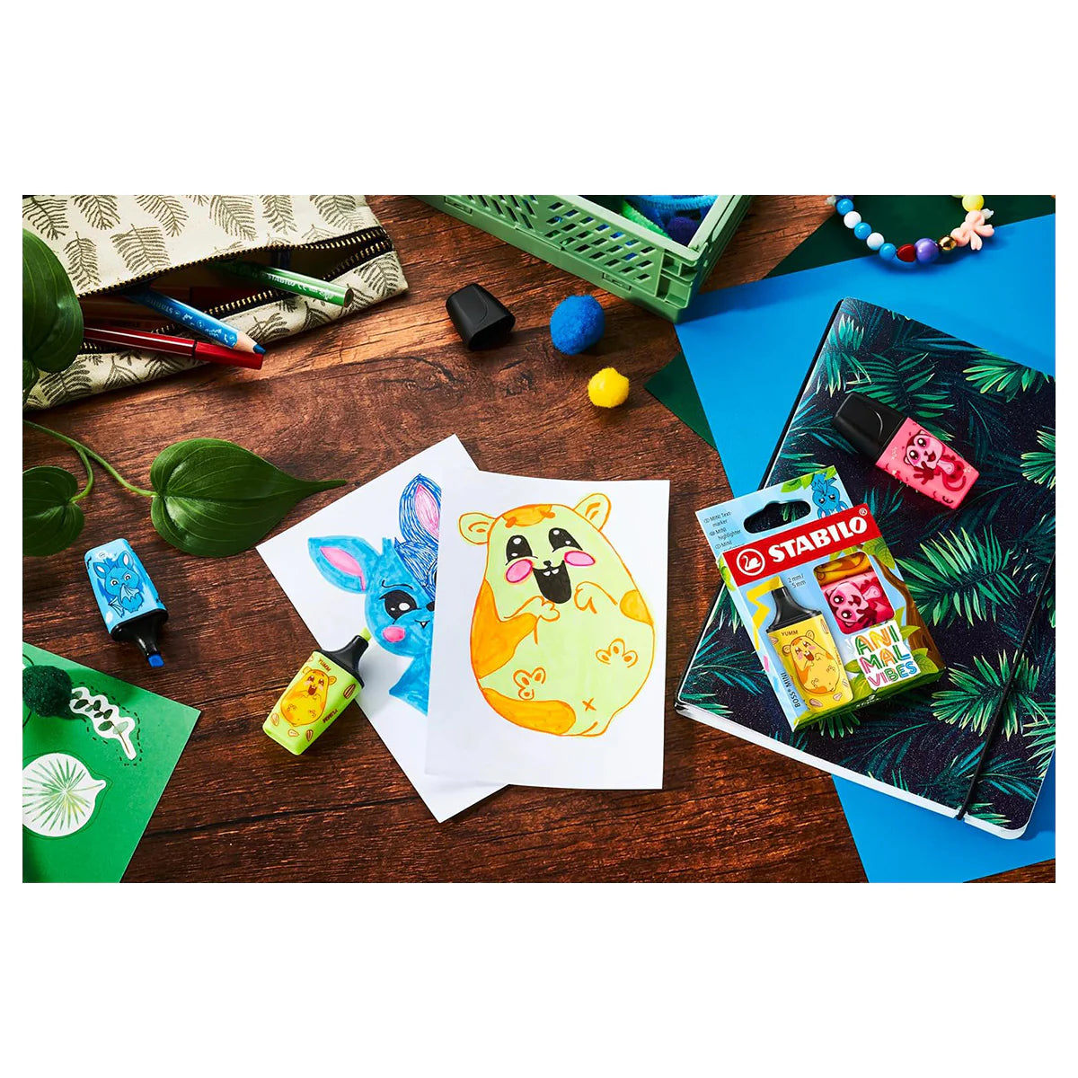 Stabilo Boss Mini Animal Vibes Highlighters (3 Pack) – Fun Learning Support for All Ages