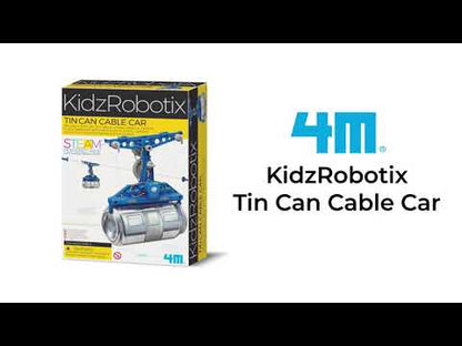 4M KidzRobotix Tin Can Cable Car - Mechanical STEM Toy 8+
