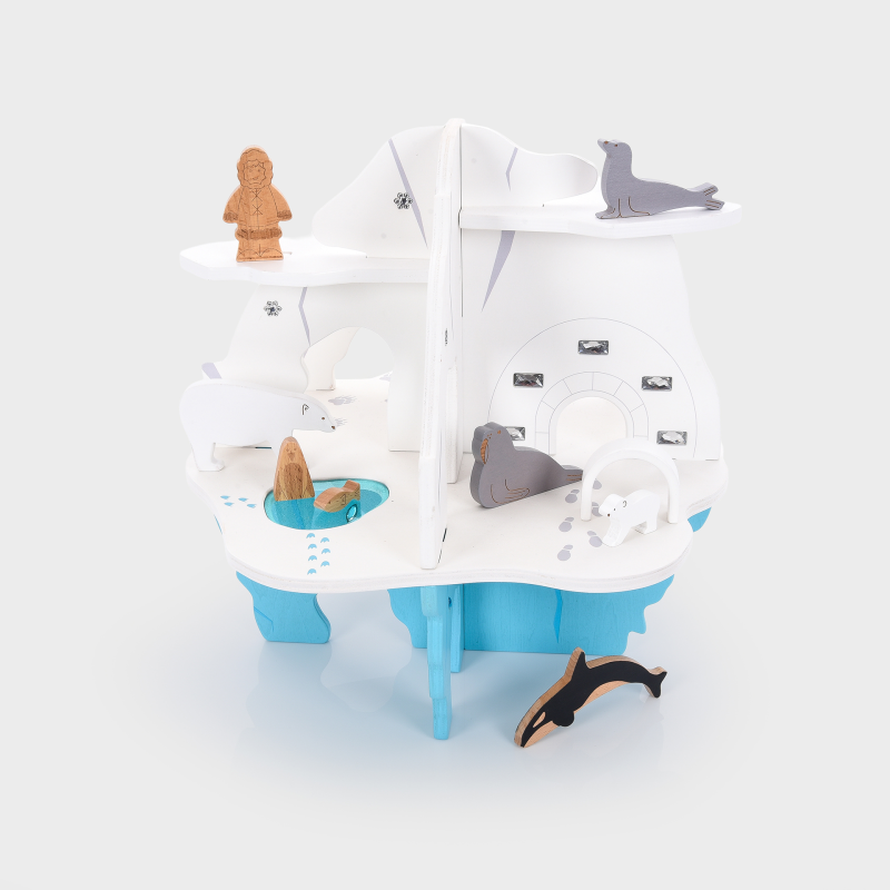 tickit® Polar Island Wooden Small World Play Set | Ages 3+