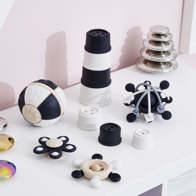 tickit® SiliSoft Curiosity Set (Black & White) – 5-in-1 Baby Sensory and Teething Set