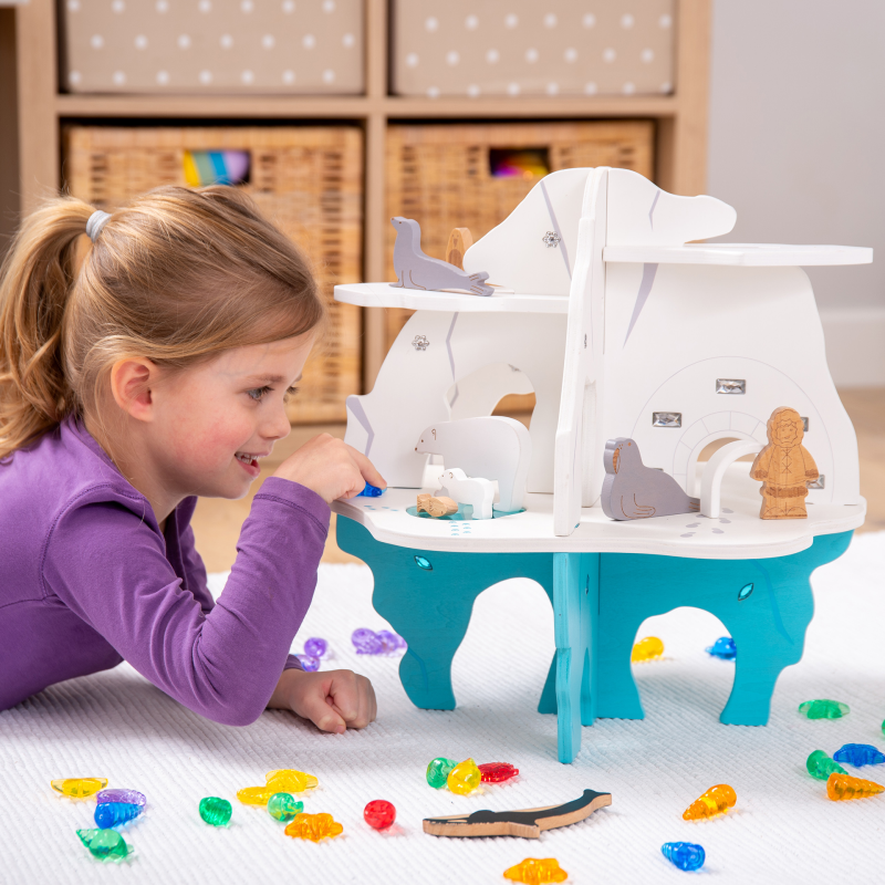 tickit® Polar Island Wooden Small World Play Set | Ages 3+