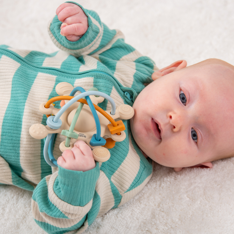 tickit® SiliSoft Fidget Rattle (Neutral) – Sensory Teether and Rattle for Babies