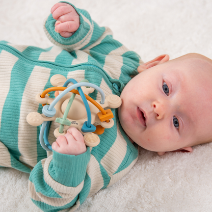 tickit® SiliSoft Fidget Rattle (Neutral) – Sensory Teether and Rattle for Babies