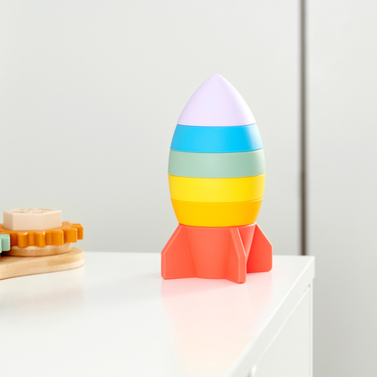 tickit® SiliSoft Rocket Stacker Rainbow Sensory Toy, 6pc