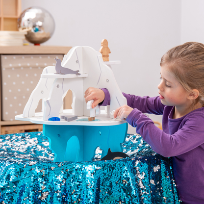 tickit® Polar Island Wooden Small World Play Set | Ages 3+
