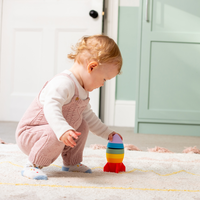 tickit® SiliSoft Rocket Stacker Rainbow Sensory Toy, 6pc