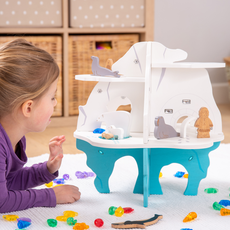 tickit® Polar Island Wooden Small World Play Set | Ages 3+
