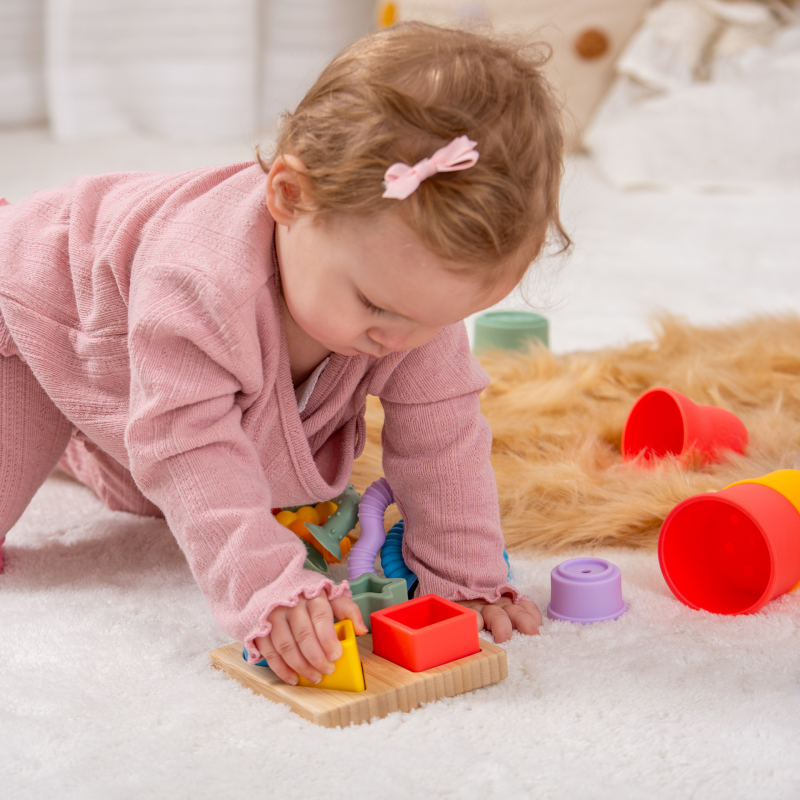 tickit® SiliSoft Activity Set (Rainbow) – 7-in-1 Silicone and Bamboo Sensory Activity Set