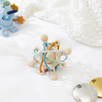 tickit® SiliSoft Fidget Rattle (Neutral) – Sensory Teether and Rattle for Babies