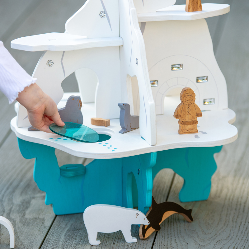 tickit® Polar Island Wooden Small World Play Set | Ages 3+