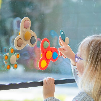 tickit® SiliSoft Jumbo Spinner Rainbow Fidget Toy