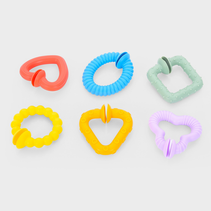 tickit® SiliSoft Pop Loops Rainbow Sensory Toy, 6 Shapes