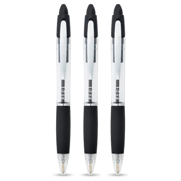 Zebra Z-Grip MAX Ballpoint Pens Black Ink - Pack of 3