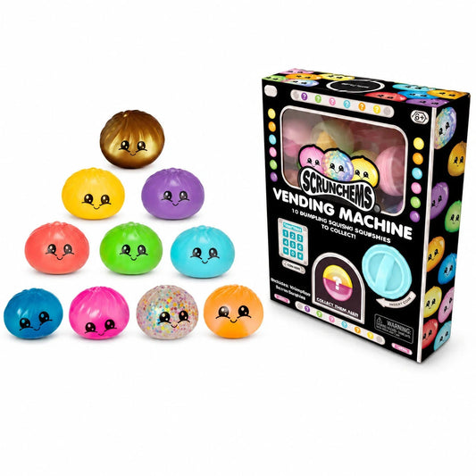 Scrunchems Dumpling Vending Machine - 10 Piece Squishy Toy Set