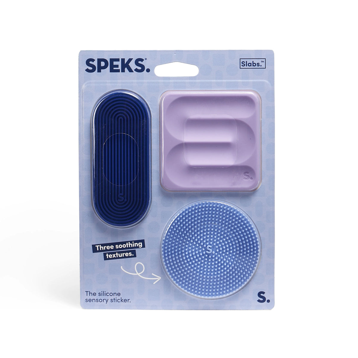Speks. Slabs 3 Pack - 3 Silicone Sensory Stickers