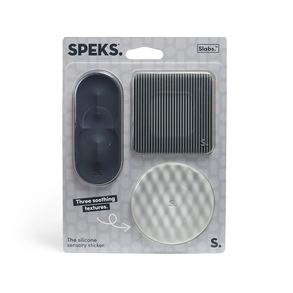 Speks. Slabs 3 Pack - 3 Silicone Sensory Stickers