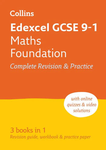 Edexcel GCSE 9-1 Maths Foundation All-in-One Complete Revision and Practice: Ideal for the 2026 and 2027 exams includes online edition, quizzes and video solutions (Collins GCSE Grade 9-1 Revision)