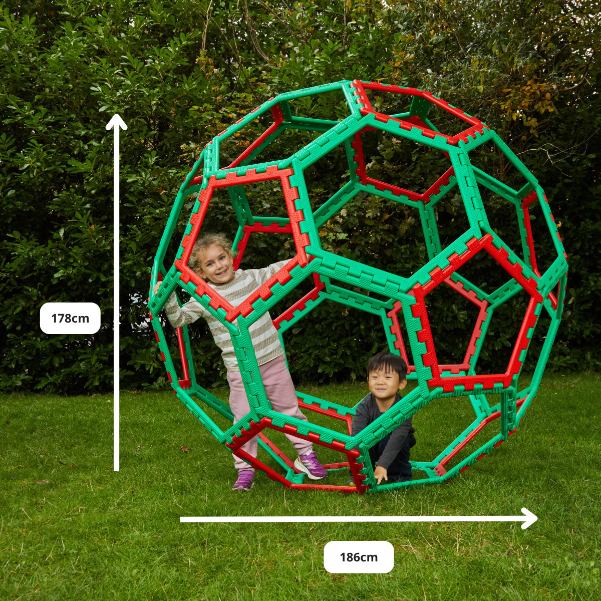 XL Polydron Buckyball - 32-Piece Giant STEM Construction Set