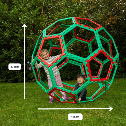 XL Polydron Buckyball - 32-Piece Giant STEM Construction Set