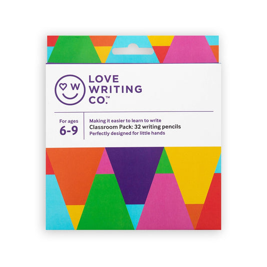 Love Writing Co. Ages 6-9 - Writing Pencils – Jumbo Pack of 32