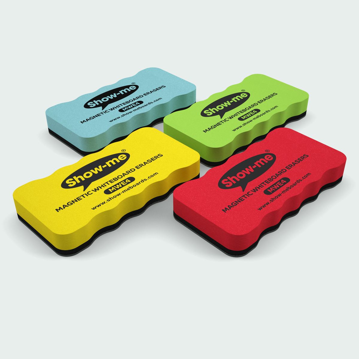 Show-me Magnetic Whiteboard Erasers, Assorted Colours
