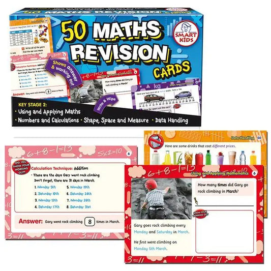 50 Maths Revision Cards | The Dyslexia Shop